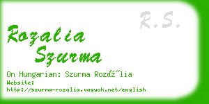 rozalia szurma business card